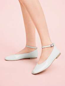 CUCCOO DOLLMOD Women's Buckle Design Casual Commuter Versatile Fashion Shoes - White - View 5