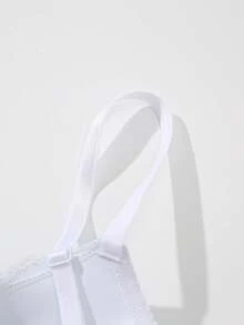 1pc Sexy Lace Simple Gather Small Bust Enhancing Underwire Bra - Multicolor - View 6