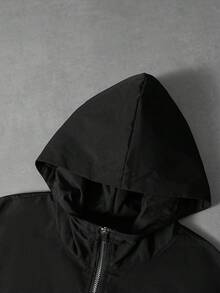 Bộ đồ nam PAVTROS gồm áo khoác cardigan có mũ trùm đầu và quần short, phối sọc phản quang, thích hợp cho Ngày Valentine, Xuân Hè, làm quà tặng cho bạn trai, lễ hội Mardi Gras, phong cách cổ điển, thời trang đường phố, tiệc tùng, ngày lễ Thánh Patrick, đi chơi. - màu đen - Xem 5