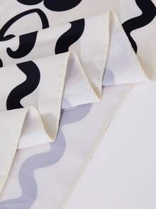 SHEIN ChillGRL 女童几何印花吊带短袖收腰夏季连衣裙 - 杏色 - 查看 4