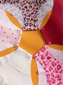 Eraneu 5pcs/Pack Women's Elastic Waist Casual Comfortable Panties - Multicolor - View 5