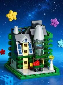 Pieces Big Size ABS Material Creative DIY Multicolor City Street Scene Building Blocks For Adults Home Office Decoration Model Kit Collectible Hot