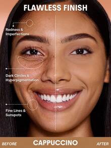 SHEGLAM Lock & Go Long-Lasting 氣墊粉餅-Cappuccino 品牌 美容 化妝 化妝品 適合女性與女孩 完美搭配夏季春季 Y2K 時尚 流行 生日 母親節禮物 假期 派對準備就緒 最佳顏色 - Cappuccino - 查看 3