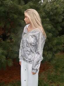 Sydney Algeri 女士秋冬外出街头风情侣同款/情侣同款/基础款/外出针织迷彩保暖内衬拉链宽松长袖卫衣 - 彩色 - 查看 3