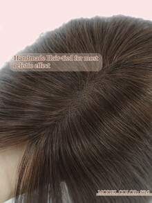 10英寸直发假发片，女士真人发假发片，适合头发稀疏的女性，带刘海，夹式设计 - Natural Black - 查看 7