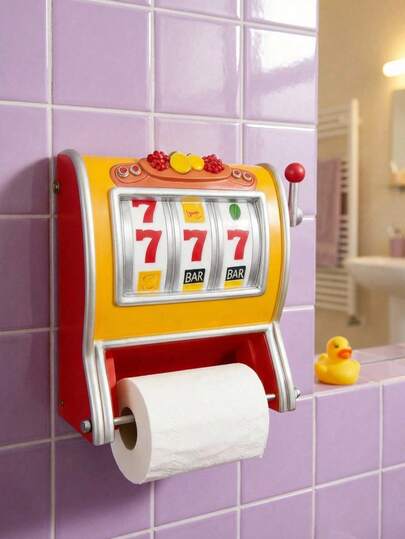 Joivida 1pc Vending Machine-Shaped Tissue Holder And Toilet Paper Storage, Suitable For Restaurants And Bathrooms, Bathroom Toilet Paper Holder, Roll Paper Holder, Wall-Mounted Toilet Paper