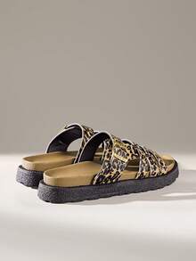Solecia Fashion, Casual Beach Shoes, Slippers, New Women's Shoes, Comfortable And Versatile, Platform Heel Sandals, Slip-On Slouchy Shoes - leopard print - View 4