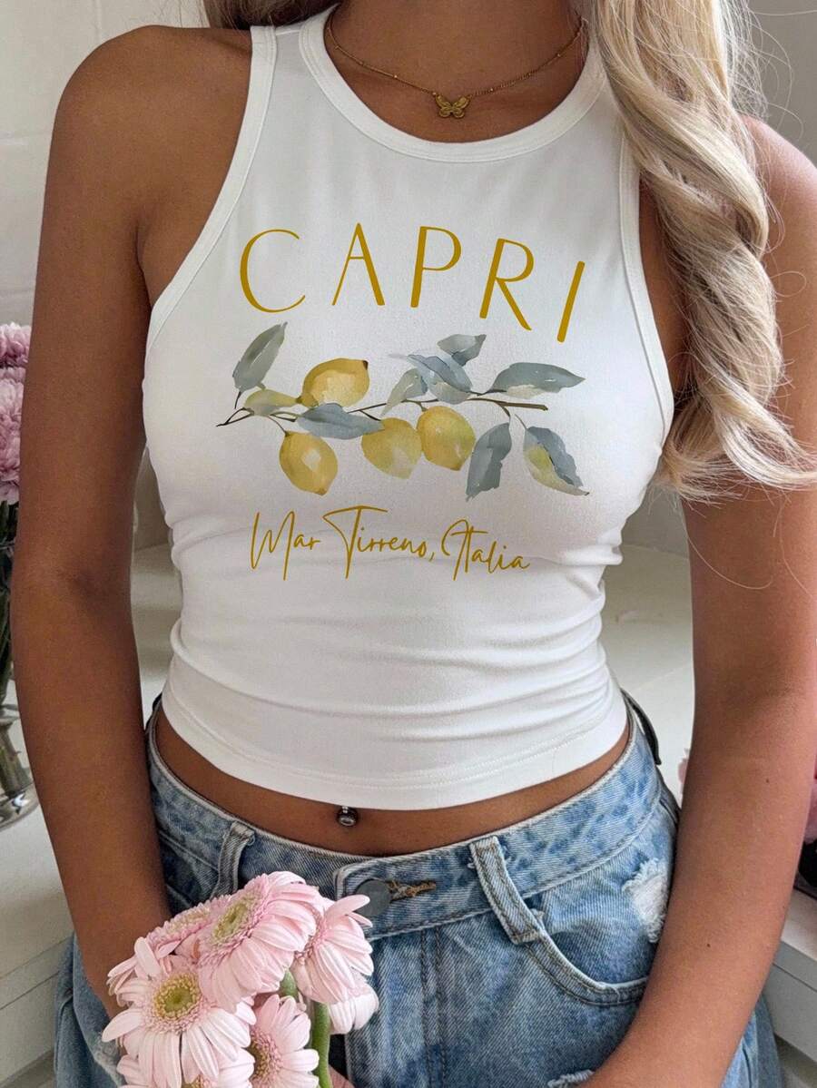 Modelyn Casual Minimalist Round Neck Tight Fit Women Tank Top, Suitable For Summer Spring - Multicolor - View 1