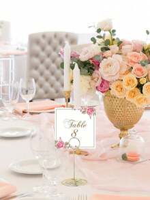 12PCS Table Number Holders, 3 Sizes 5cm/8.5cm/22cm, Table Picture Stands With Non-Slip Base, Suitable For Wedding, Party, Dining Table, Photo Frames, Notes, Birthday Party Or Other Events - Multicolor - View 3