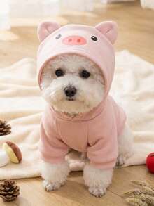 PETSIN 1 buah Hoodie Kostum Cosplay Hewan, Cocok untuk Anjing dan Kucing untuk Dipakai di Luar Ruangan - Dusty Pink - View 5