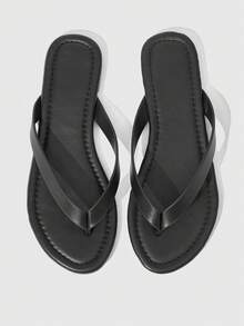 HighSole 夏季休闲百搭人字拖 - 黑色 - 查看 3