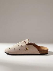 Solecia Women's Casual Slip-On Flat Shoes With Buckle Design, For Daily Wear - Apricot - View 6