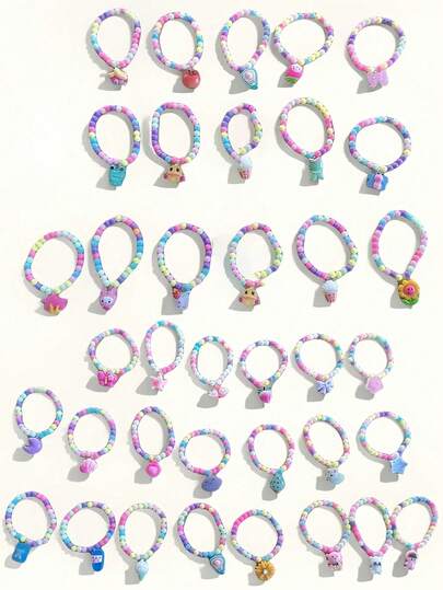 1/5/10/20/30 件多色手链、可爱 DIY 手链、生日派对装饰、派对礼品珠宝配饰、礼品袋、课堂奖品、生日礼物、礼品