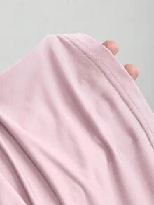 Sweetra 3件套女士纯色休闲简约斜肩上衣套装 - 彩色 - 查看 4