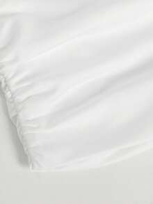 Girlism 3件套少女黑白针织高弹力束腰连体衣，多功能舒适褶皱弹力修身休闲吊带内衣 - 黑與白 - 查看 9