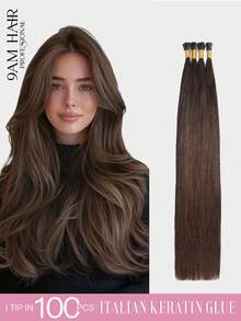 22inch 100PCS I Tips Hair Extensions Real Human Hair Easy To Style Long Straight Itip Human Hair Extensions Add Length Pre Bonded Extensions Remy Hair For Women - Multicolor - View 10