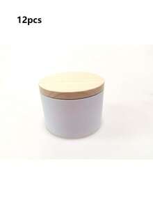 12pcs White Candle Tins, 4Oz Black Matte Candle Jars With Wood Grain Lids For Candle Making, Wick Holders, Wick Stickers For Candle Making, DIY Arts And Crafts, Small Item Storage - Multicolor - View 6