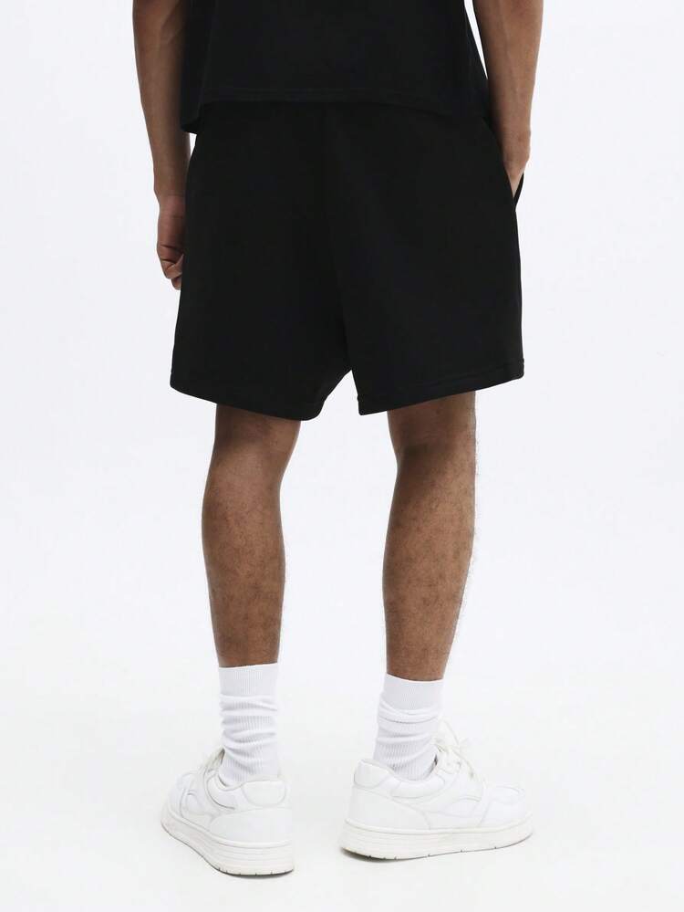 Drawstring Shorts With Piping Detail