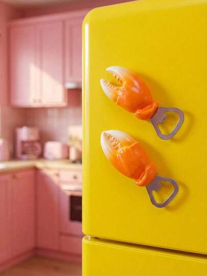 Joivida Multi-Function Crab Claw Bottle Opener, Strong Magnetic Fridge Opener & Organizer, Creative Kitchen Tool & Decoration For Beer Lovers