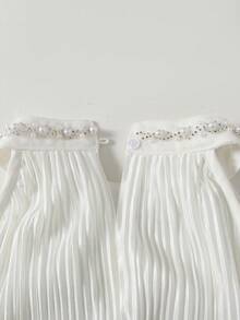 SHEIN Vestido sin mangas y sin espalda de moda minimalista informal para niña preadolescente, versátil para salidas, hogar, vacaciones y uso diario - Blanco - Ver 4