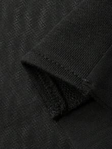 FRIFUL Robe noire unie à ourlet évasé, polyvalente et décontractée, automne/hiver pour femmes - Noir - Voir 7