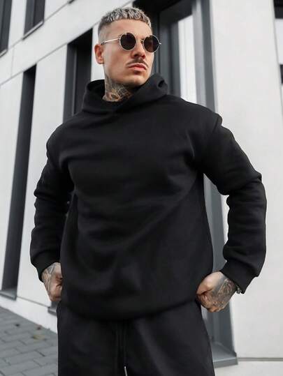 Artur Kramer Men's Outdoor Landscape Artwork Forest Camping Element Print Casual Thermal Lined Hoodie Sweatshirt, Autumn/Winter, Long Sleeve Top