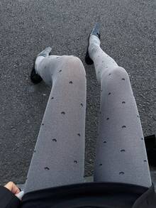 DAZY Women's Slim Fit Solid Color Leggings, Autumn/Winter - Grey - View 7