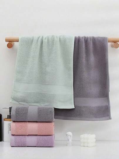 1 PIEZA Toalla rectangular absorbente, de secado rápido, suave, resistente a la decoloración, duradera y ligera, de diseño minimalista y unicolor, para baño, cocina, viajes, gimnasio, exteriores, hotel, salón, escuela, de vuelta a la escuela, hombres, mujeres, para todas las estaciones, artículos esenciales para el hogar y viajes