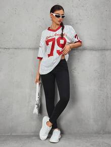 SHEIN Tall Tall Women's Fashion Casual Mid/Low Waist Skinny Slim Fit Jeans - Black - View 5