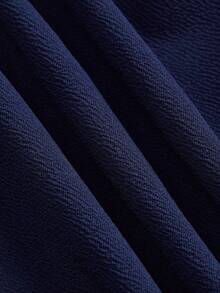 SHEIN EZwear Navy Blue Plus Size Minimalist Everyday Skirt - Navy Blue - View 6