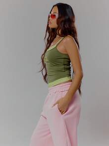 MUSERA 叠层印花修身吊带背心 街头风酷女孩冬季性感休闲 Odd Drift