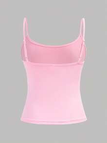 Girlism Kids 3pcs/Set Casual Fitted Camisole Tank Top,Suitable For Spring,Summer,Autumn And Winter Tops Girls Tanks Multipack Cami Teen 3 Pack - Pink - View 3