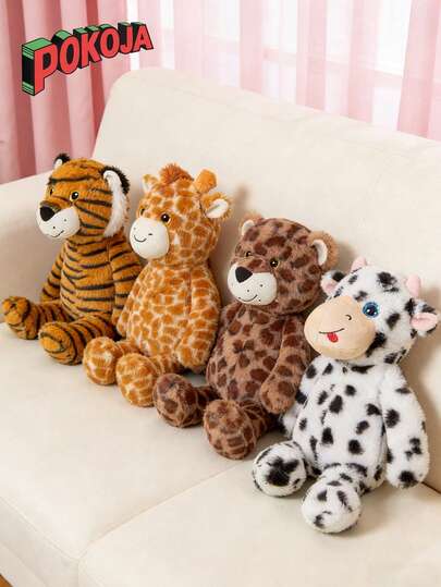 Cute Shape Of Cat Lying Down And Squatting With A Matte Rabbit Fur Print Made Of Super Soft Short Plush Material Handmade Doll Fiber Filled Animal Crochet Doll A Perfect Gift For Parents