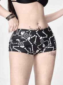 ROMWE Women's Gothic Skull Print Hipster Panties - Multicolor - View 5