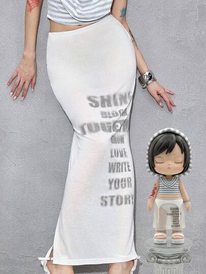 ROMWE Avant Avant-Garde Subculture Low-Waist Women's Skirt