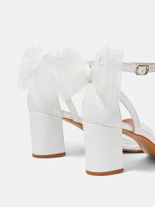 CUCCOO HITCHD 女士搭扣设计时尚日常穿搭高跟凉鞋 - 白色 - 查看 12