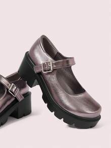 CUCCOO DOLLMOD 时尚女式萝莉鞋 白色厚底鞋 度假鞋 夏季Y2K朋克风酷炫街头运动风 圣诞节 秋季 新年 假日 - 灰色 - 查看 2