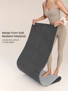GLOWMODE Zen Fold Soft Lightweight Double-Sided Anti-Slip Foldable Yoga Mat Studio Gym Daily Active Wear - Grey - View 4