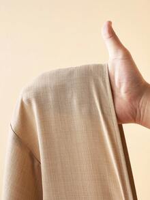 Zivah 2026 Spring New Arrival Vacation Style Music Festival Easter Western Nomadic Birthday Daily Casual Vacation Beach Wedding Street Fashion Date Twist Strap Ruched Draped Neck Flared Hem A-Line Woven Dress, French Elegant - Khaki - View 7