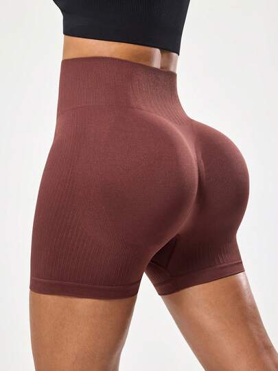 Seamluxe SHEIN Sport Women's Seamless High Waist Tummy Control Yoga Shorts