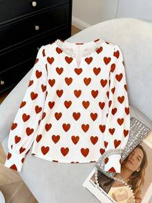 Franclia Women's Elegant Casual Commute Holiday Valentine's Day Blouse - Multicolor - View 4