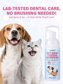 No-Brush Pet Dental Mousse – Teeth Cleaning Foam For Dogs & Cats, Fights Plaque & Tartar In 60 Seconds With Ice Cream Flavor, Vet-Recommended Easy Oral Care - Multicolor - View 4