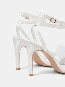 CUCCOO HITCHD Women's Buckle Design Fashion Daily Wear High Heel Sandals Valentine's Day - White - View 11