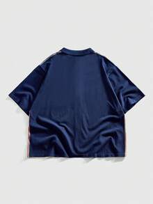 ROMWE MEN Casual Áo thun dệt kim tay ngắn in họa tiết phong cách đường phố dành cho nam - Nhiều màu - Xem 10