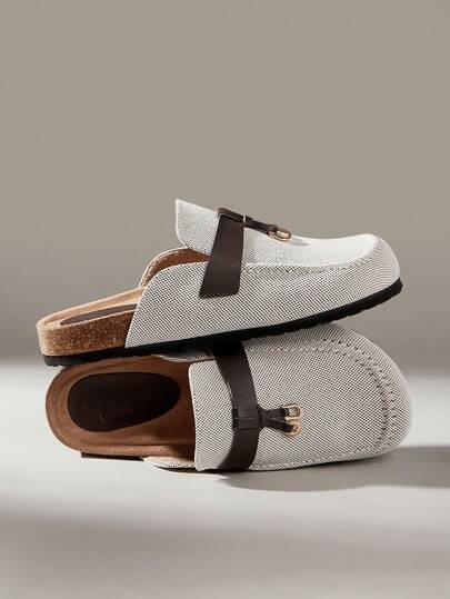 Solecia Women's Metal Decor Casual Slip-On Mules