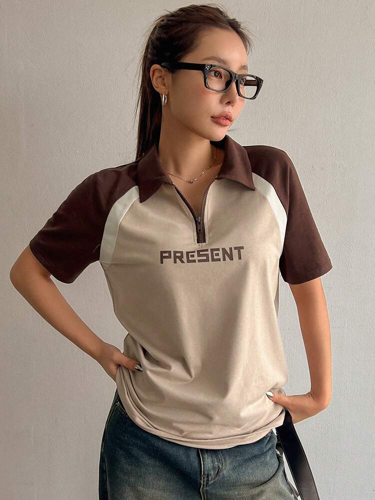 Women's Printed Color Block Short Sleeve T-Shirt Summer,Crop Tops Women