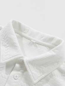 Manfinity Hypemode Áo polo nam tay ngắn, chất liệu vải có họa tiết, in đơn giản. - trắng - Xem 6