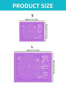 1 Buah Alas Pengaduk Adonan - Anti Lengket, Mudah Dibersihkan, Penyimpanan Praktis, Perlengkapan Penting untuk Memanggang, Cocok untuk Natal, Pesta & Liburan, Kembali ke Sekolah - Mauve Purple - View 3