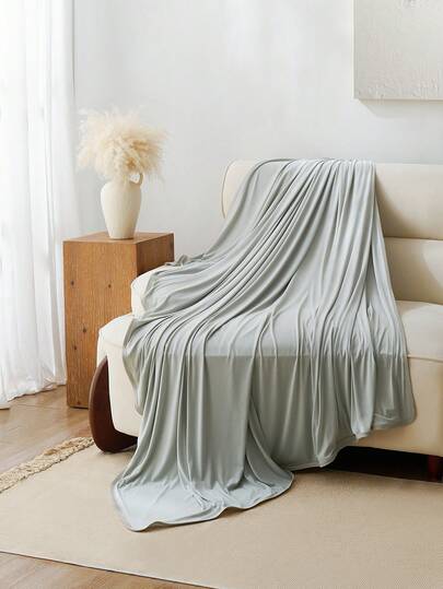 1pc Polyester Fiber  Cooling Blanket,Comfortable And Breathable Polyester For Summer, Suitable For Bedroom, Home Decor
