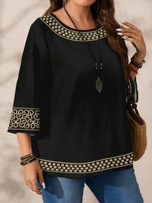 EMERY ROSE Blusa de mujer talla grande para verano, para vacaciones, salidas, conciertos de música country, top de verano lindo para mujer - Multicolor - Ver 6